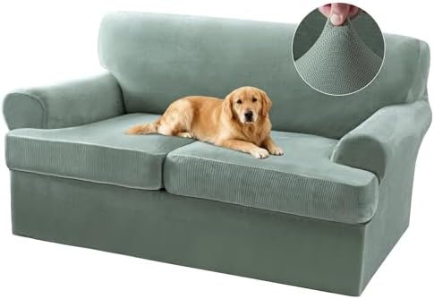 Sofa Cover 3 Piece T Cushion Loveseat Covers by Turquoize