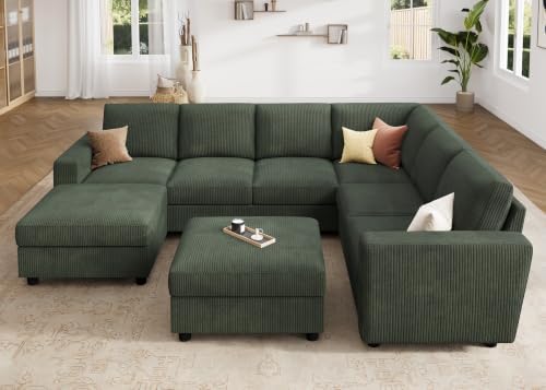 HONBAY Corduroy Sectional Couch - Image 3