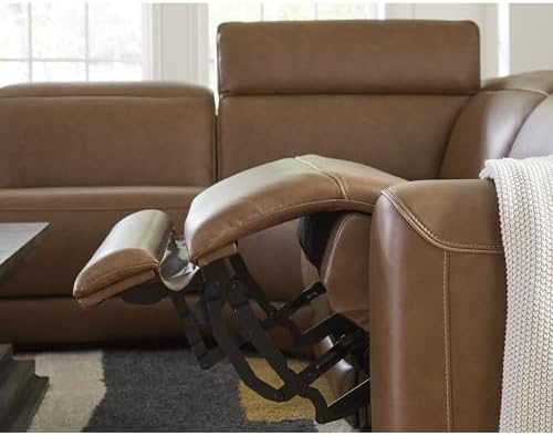 Signature Design by Ashley 5-Piece Leather Power Reclining Sectional Couch - Image 5