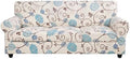 SearchI Stretch Sofa Cover Printed Couch Cover, Floral Pattern 4 Pieces Sofa by SearchI