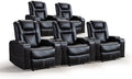 CANMOV Electric Power Recliner Chair Set of 5, Breathable Leather Home Theater by CANMOV