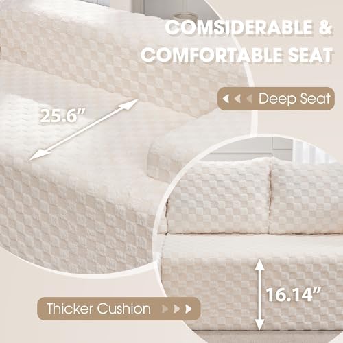 Hobestluk Boneless Couch Modular Sectional Sofa L-Shape Couch 3 Seat Modular - Image 5