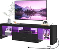 HOOBRO LED TV Stand with Power Outlets to 65 inch TV, Gaming Entertainment by HOOBRO