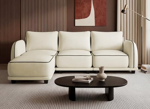 104 Inch L Shaped Modular Sectional Sofa, 4 Seater Modern Cloud Chenille Comfy by GRUSIGN