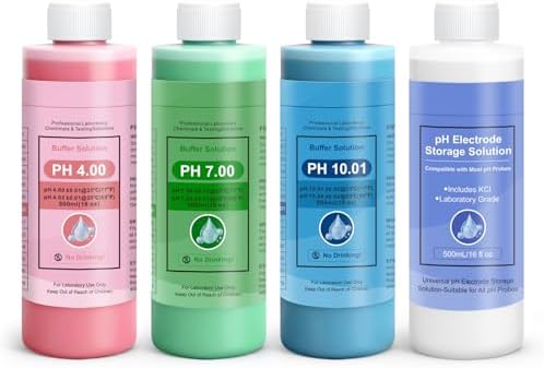 pH Calibration Solution Kit, 4 Pack by Yewhick