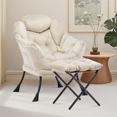 Lazy Chair with Ottoman, Comfy Reading Chair - Image 2