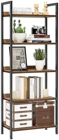 NUMENN Bookshelf, 5 Tier Freestanding Shelving Unit by NUMENN