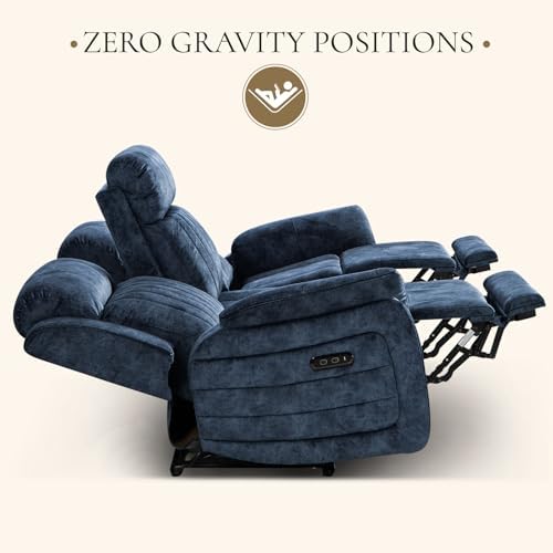 Power Reclining Sofa with Zero Gravity, Electric Reclining Couch with - Image 3