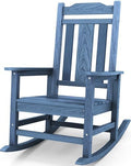 SERWALL Oversized Outdoor Rocking Chair, Patio Rocking Chair, Unique Blue by SERWALL