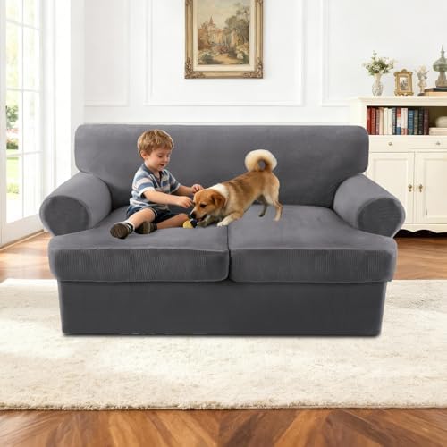 Turquoize Sofa Cover 3 Piece T Cushion Loveseat Covers - Image 3