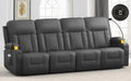 YONISEE 4 Seat Recliner Sofa, Manual Reclining Sofa Couch by ADDEASETOYOURDAYALLINYONISEE