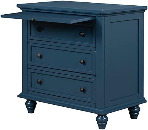 LUMISOL Wood Nightstand with 3 Drawers, End Table with Pull Out Tray, Storage by LUMISOL