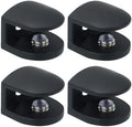 Alise Glass Shelf Brackets Black, Wall Clamps by Alise