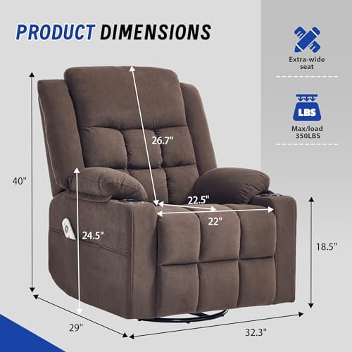 Swivel Recliner Chair for Adults - Image 2