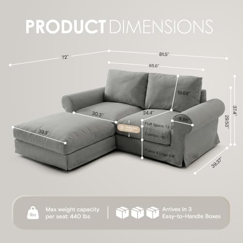 80" Oversized Cloud Loveseat - Image 2