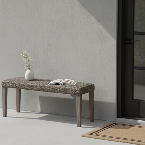 Outdoor Rattan Backless Bench - Image 5
