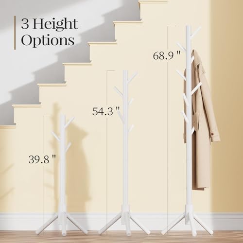Pipishell Solid Wooden Coat Rack Freestanding - Image 3