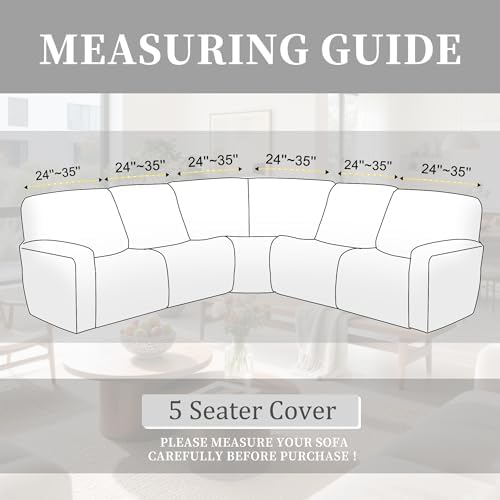 100% Waterproof Sectional Recliner Couch Covers - Image 3