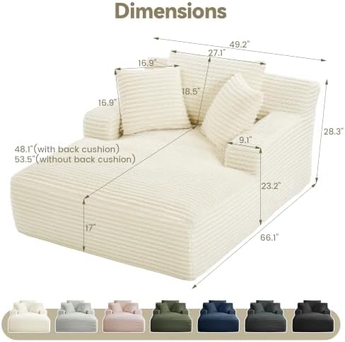 NicBex 66”Oversized Chaise Lounge Chair Indoor - Image 2