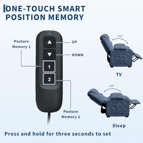 Garvee Oversized Power Recliner Chair 26" Seat Remote & Memory Presets - Image 4