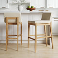 Nathan James Gracie Modern Upholstered Bar Stool, Wooden Bar Stool by Unknown