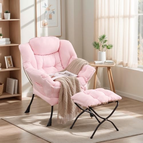 Lazy Chair with Ottoman, Soft Comfy Chair - Image 4
