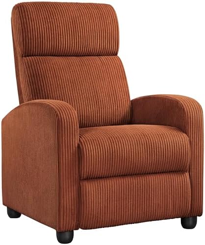 Yaheetech Recliner Chair with 3 Adjustable Angles Armchair Brick Red by Yaheetech