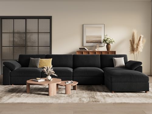 EASE MOOSE Oversized Sectional Modular Sofa, L Shape Sectional Cloud Sofa by EASEMOOSE