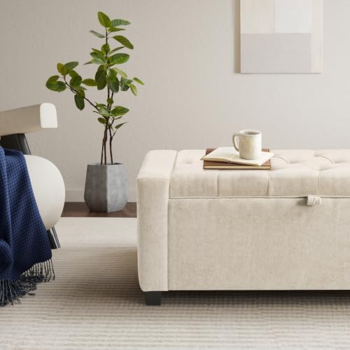 GRAINELL 42.13” Storage Ottoman Bench, Upholstered Tufted Bedroom Bench - Image 4