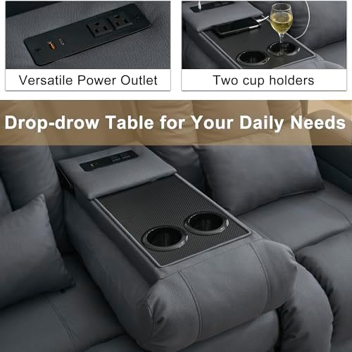 URRED Power Loveseat Recliner Sofa - Image 5