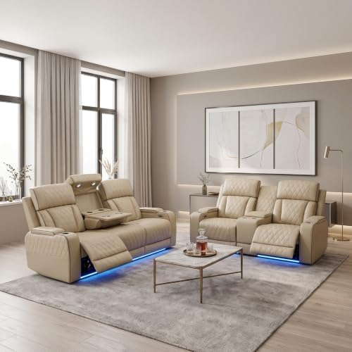 Power Reclining Sofa and Chair Set by DaydoSempli