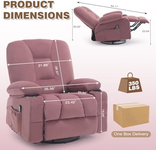 Rocker Recliner Chairs with Massage and Heat - Image 2
