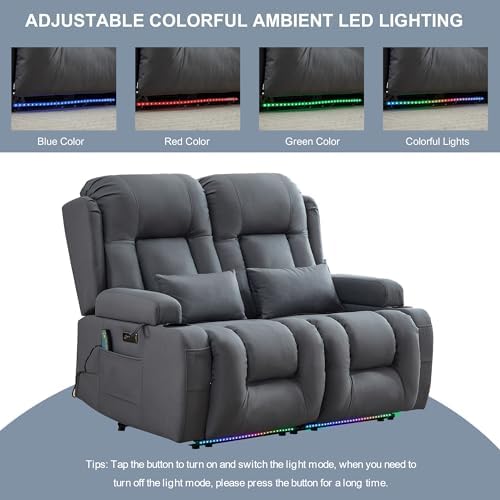 TUNYI Power Loveseat Recliner Sofa - Image 6