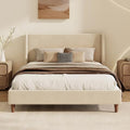 Queen Size Upholstered Platform Bed Frame by Unknown