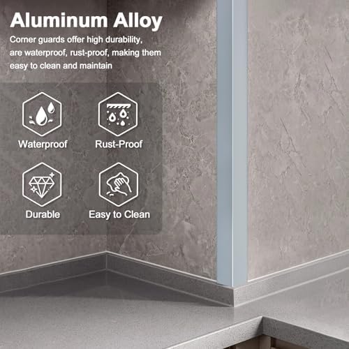 10PCS 48" Metal Corner Protectors, Aluminum Self Adhesive Corner Guards - Image 3
