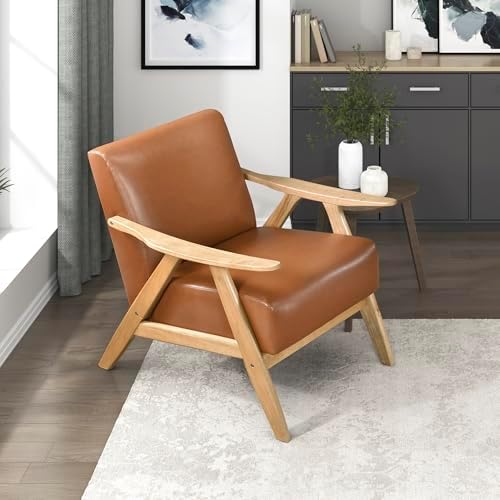 Lexicon Faux Leather Accent Chair by Lexicon