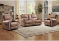 EBELLO 3-Piece Manual Recliner Sofa Set, Faux Leather 2 Overstuffed Single by EBELLO