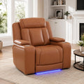 Power Recliner Sofa Set 3 Piece, Leather Reclining Couch by Unknown