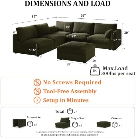 Cloud Modular Sectional Sofa Couch - Image 2