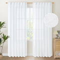 YoungsTex White Linen Curtains 80 Inch Length by YoungsTex