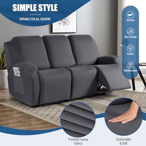 TAOCOCO Recliner Sofa Covers 3 Seater, Stretch Couch Covers - Image 6