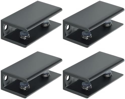 Alise Glass Shelf Brackets Black, Holders by Alise