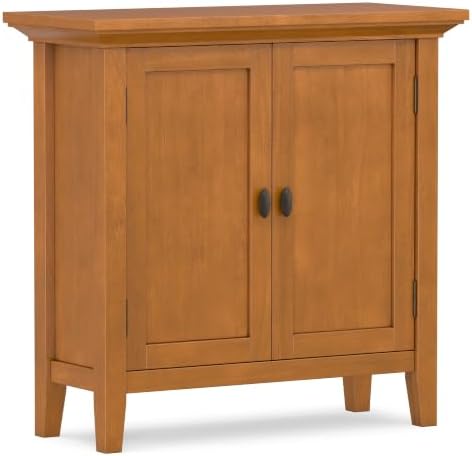 SIMPLIHOME Redmond 32" Solid Wood Cabinet in Light Golden Brown by SimpliHome