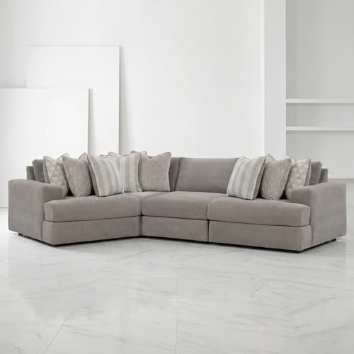 Signature Design by Ashley 4-Piece Modular Sectional Sofa, Ash Gray - Image 2