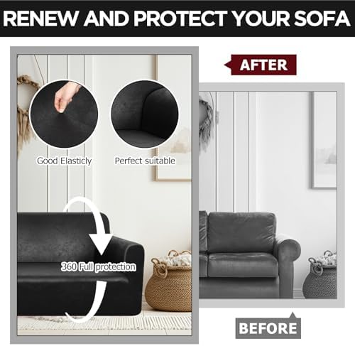 Peryiter 2 Pcs Couch and Loveseat Sofa Covers - Image 6
