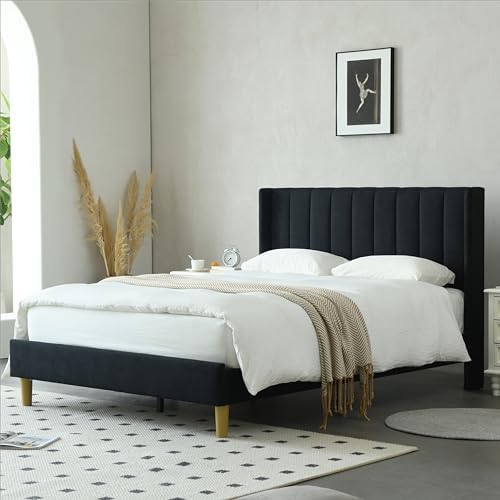 YUHUASHI Full Bed Frame，Platform Bed by YUHUASHI