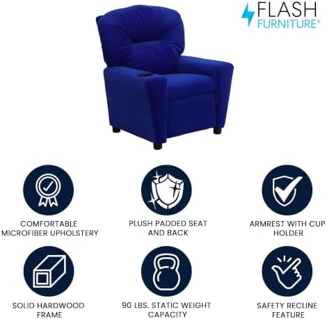 Flash Furniture Chandler Microfiber Kids Recliner - Image 4