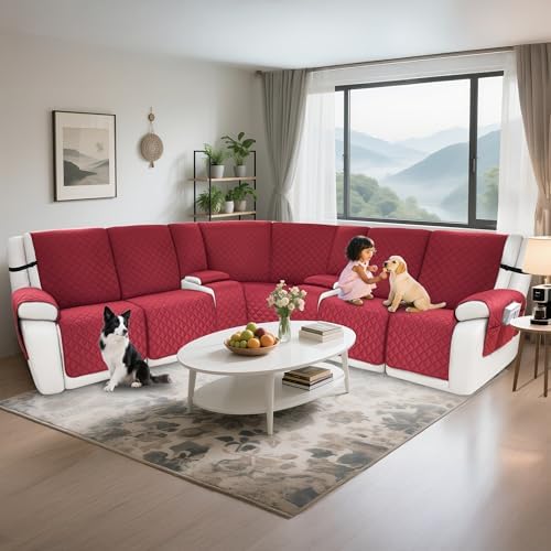 Waterproof Sectional Reclining Couch Covers L Shaped Recliner Sectional Sofa - Image 2