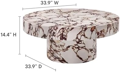 Modway Alora Round Concrete Coffee Table - Image 3