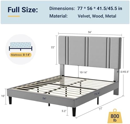 Allewie Full Size Platform Bed Frame - Image 2